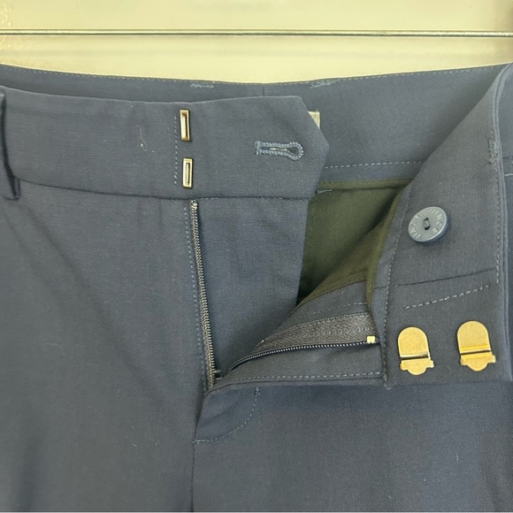 Vince Wool Navy & Royal Blue Stripe Trouser Pants Size 6 - Picture 10 of 11